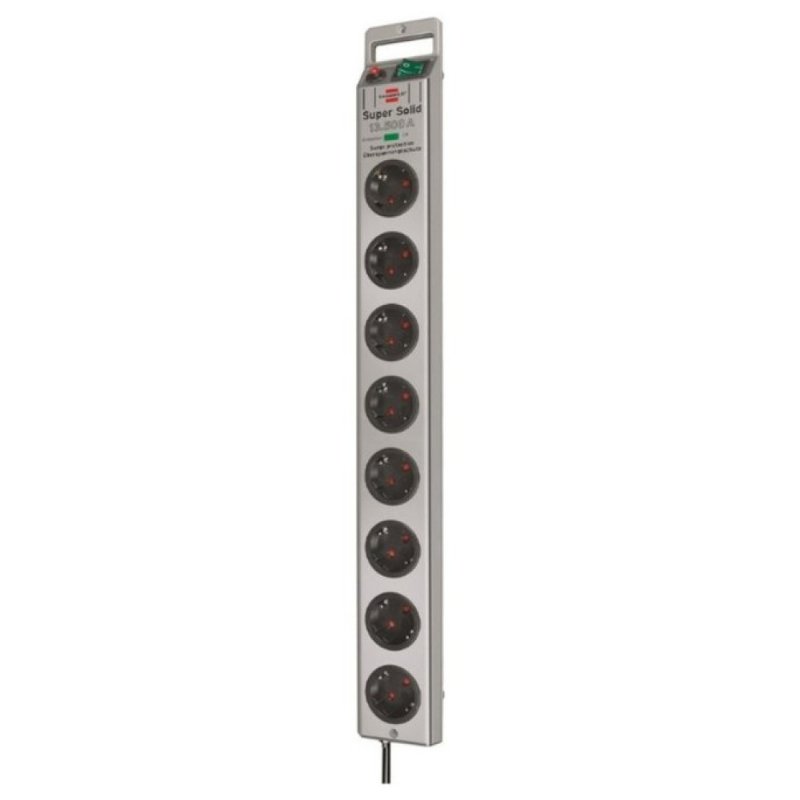 Brennenstuhl Super Solid Surge Protection 13.500 mAh Anahtarlı 8'li 2.5 m Akım Korumalı Priz