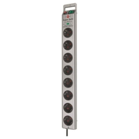 Brennenstuhl Super Solid Surge Protection 13.500 mAh Anahtarlı 8'li 2.5 m Akım Korumalı Priz