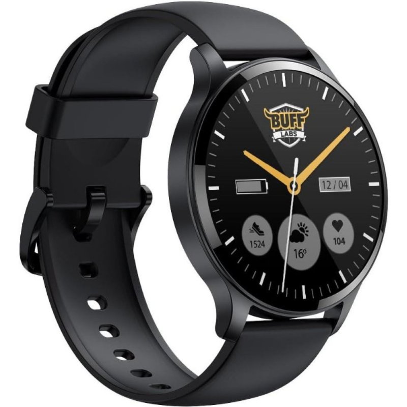 BUFF LABS Buff Akıllı Saat 1.43 İnç Büyük Ekran IP68 Spor Mod BT5.2 Siyah, Buff Labs, 47mm Teşhir