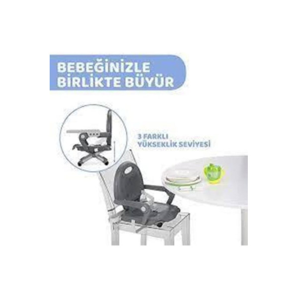 Chicco Pocket Snack Yükseltici Mama Sandalyesi Dark Grey 