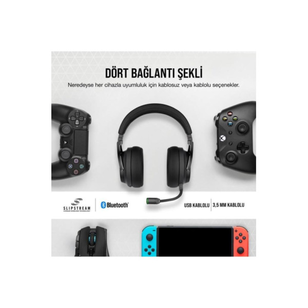 Corsair Virtuoso RGB Wireless XT CA-9011188-EU Kablolu/Kablosuz Kulak Üstü Oyuncu Kulaklığı Outlet