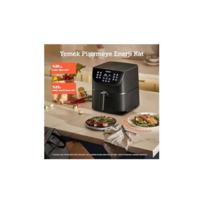 Cosori Premium XXL Airfryer 5.5 lt Yağsız Siyah Fritöz