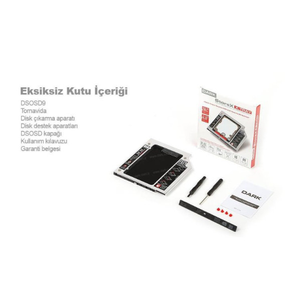 Dark 12.7mm Notebook için Ekstra Sata HDD Yuvası (DK-AC-DSOSD12)