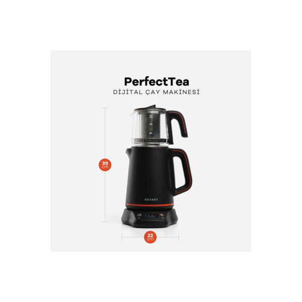 Dexart PerfectTea DX-1321-BL 2200 W Siyah Çay Makinesi Teşhir