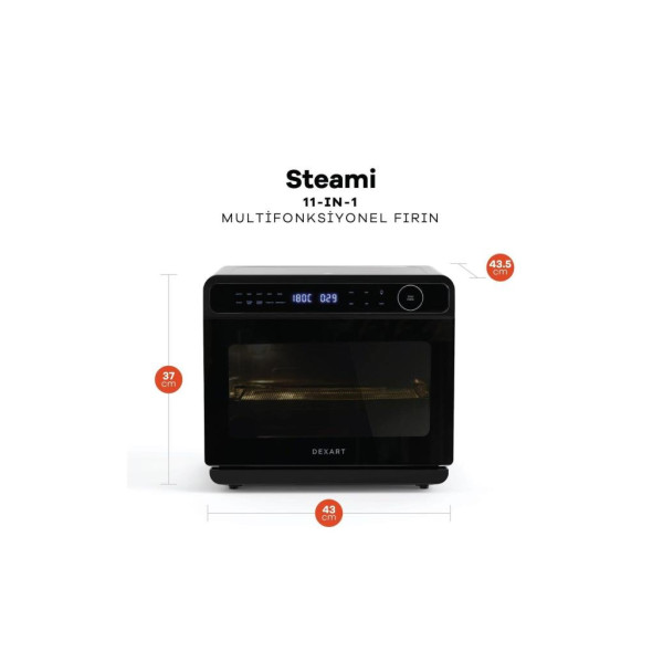 Dexart KXW240-160A2 Steami 11in1 Multifunctional 24 lt Mini Fırın Teşhir