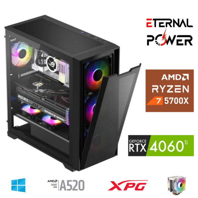 ETERNAL POWER RYZEN 7 5700X 32G DDR4 1TB M.2 RTX4060Ti A520 M650W ETERNAL POWER RYZEN 7 5700X 32G DDR4 1TB M.2 RTX4060Ti A520 M650W