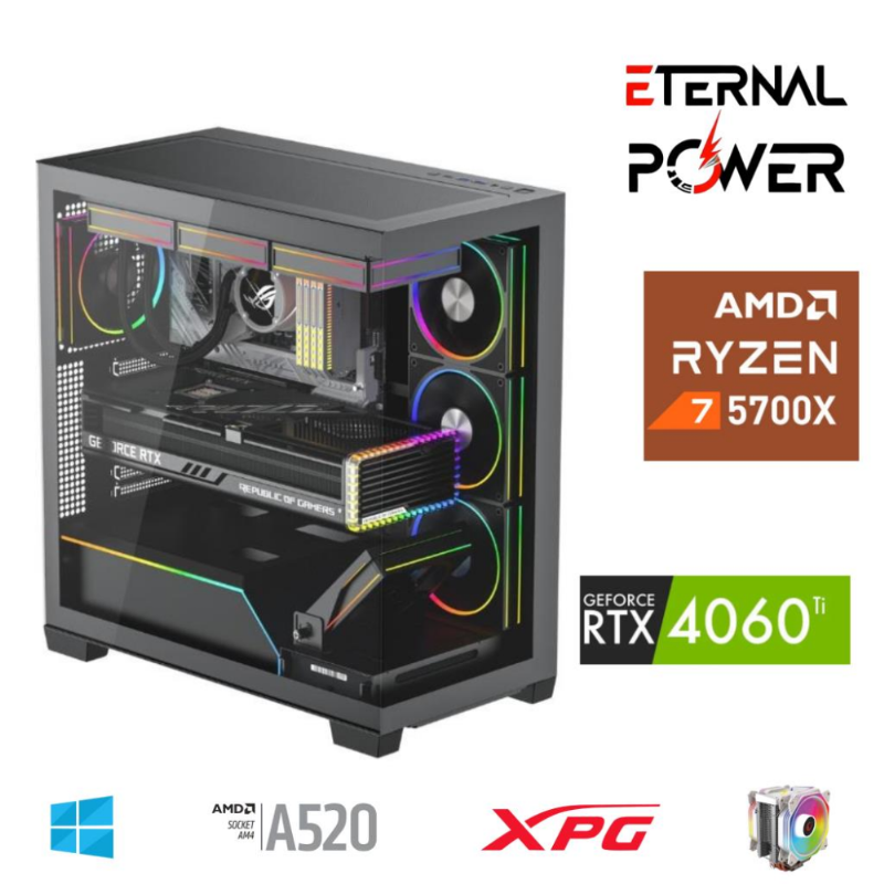 ETERNAL POWER RYZEN 7 5700X 32G DDR4 1TB M.2 RTX4060Ti A520 T650W ETERNAL POWER RYZEN 7 5700X 32G DDR4 1TB M.2 RTX4060Ti A520 T650W