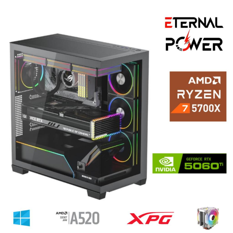 ETERNAL POWER RYZEN 7 5700X 32G DDR4 1TB M.2 RTX5060Ti A520 T650W ETERNAL POWER RYZEN 7 5700X 32G DDR4 1TB M.2 RTX5060Ti A520 T650W