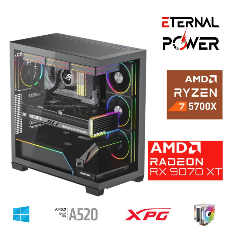 ETERNAL POWER RYZEN 7 5700X 32G DDR4 1TB M.2 RX9070XT A520 T750W ETERNAL POWER RYZEN 7 5700X 32G DDR4 1TB M.2 RX9070XT A520 T750W