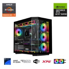 ETERNAL POWER  RYZEN 7 9800X3D 32GB DDR5 1TB M.2  RTX 4070Tİ SUPER B650 WIFI 750W 240M