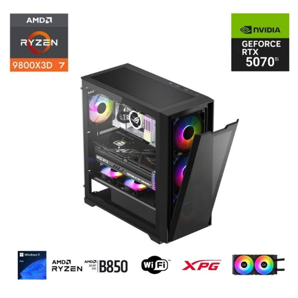 E.POWER  RYZEN 7 9800X3D 32GB DDR5 1TB M.2  RTX 5070Tİ B850 WIFI 750W 240M