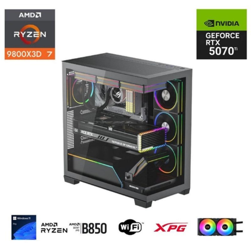 E.POWER  RYZEN 7 9800X3D 32GB DDR5 1TB M.2  RTX 5070Tİ B850 WIFI 750W 240M