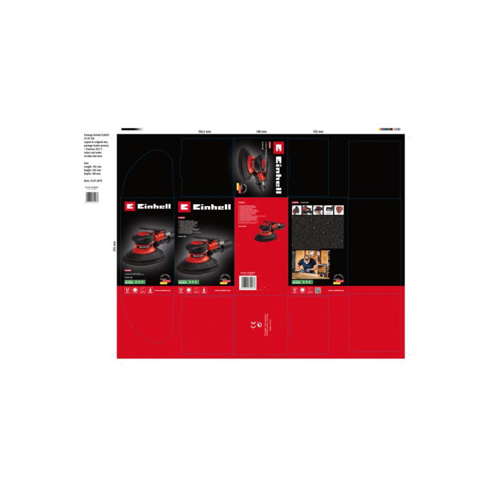 Einhell TC-PE 150 Eksantrik Havalı Zımpara Makinesi Teşhir