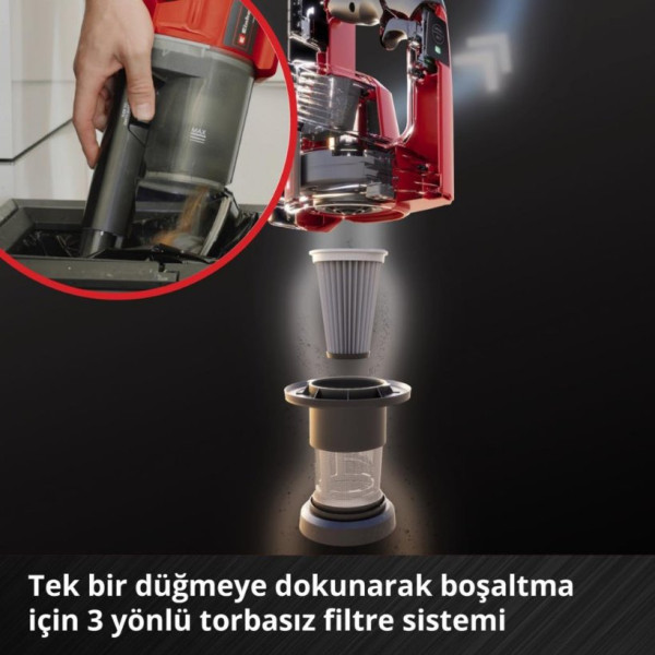 Einhell TE-SV 18 Li - Solo, Akülü Dikey Süpürge