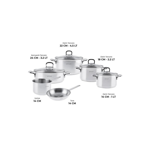 Emsan Cocinero 10 Parça Çelik Çeyiz Seti Outlet