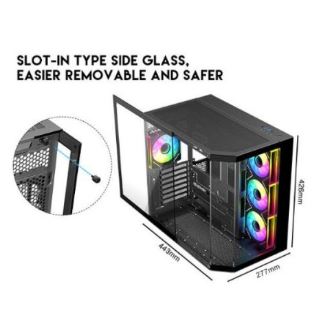 Eternal Pro X Aqua Siyah Oyuncu Kasası + 750W Güç Kaynağı (X EP75)