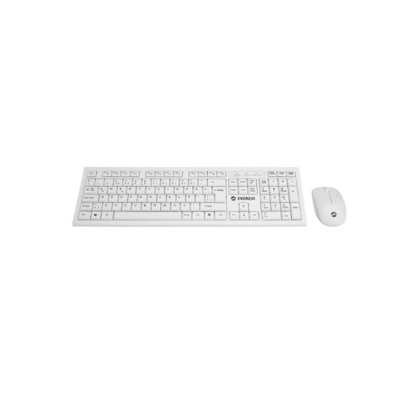 Everest KM-6121 Beyaz Kablosuz Klavye Mouse Seti Outlet
