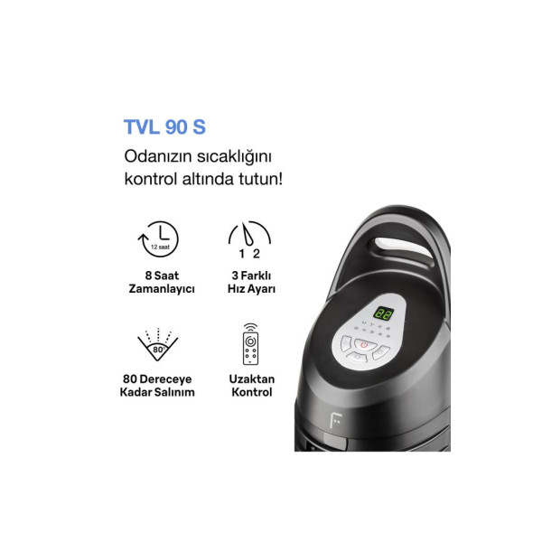 Fakir Prestige TVL 90 S Uzaktan Kumandalı Kule Tipi Vantilatör Outlet