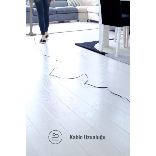 Fantom Pratik-S P 1200 Gri Dikey Elektrikli Süpürge Teşhir