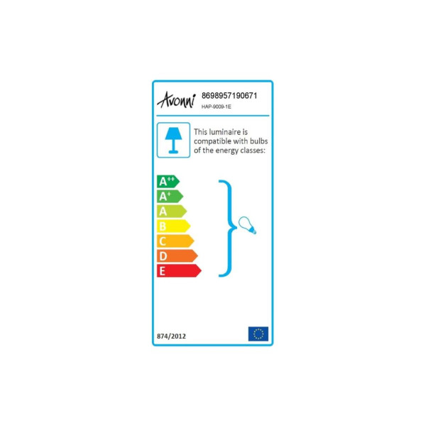 AVONNI HAP-9009-1E Eskitme Kaplama Aplik E27 Metal Ahşap Kumaş 20x24cm Outlet