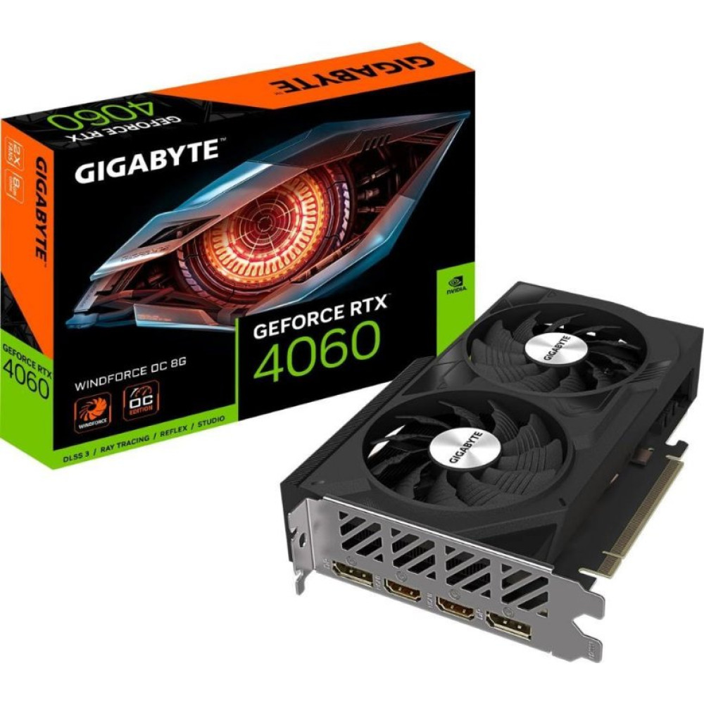 Gigabyte RTX 4060 Windforce OC 8G GV-N4060WF2OC-8GD 128 Bit GDDR6 8 GB Ekran Kartı