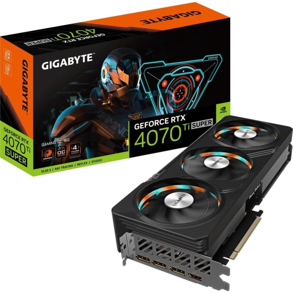 Gigabyte RTX 4070 TI Super Windforce OC 16G GV-N407TSWF3OC-16GD 256 Bit GDDR6X 16 GB Ekran Kartı Teşhir