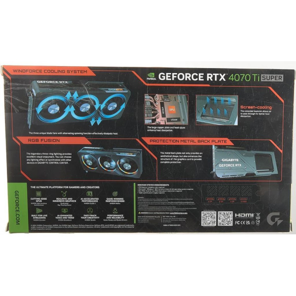 Gigabyte RTX 4070 TI Super Windforce OC 16G GV-N407TSWF3OC-16GD 256 Bit GDDR6X 16 GB Ekran Kartı Teşhir