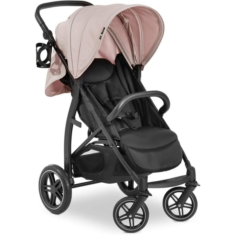 Hauck Buggy Rapid 4D, doğumdan itibaren 22 kg'a kadar çocuklar için uzanma fonksiyonlu, lastik tekerlekli, bardak tutucu, UPF 50+, küçük katlanabilir, 3 kg'a kadar XL sepet (Dusty Rose) Outlet