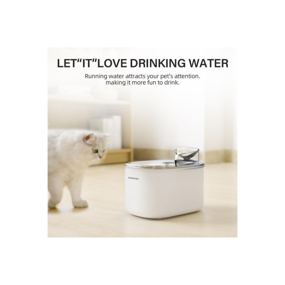 Haustier WF007L 3.5 lt Otomatik Beyaz Kedi Su Pınarı
