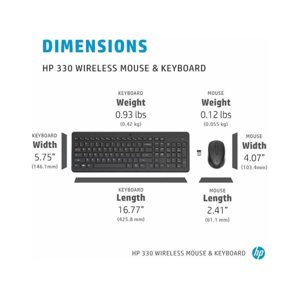 HP 330 2V9E6AA Kablosuz Klavye Mouse Seti
