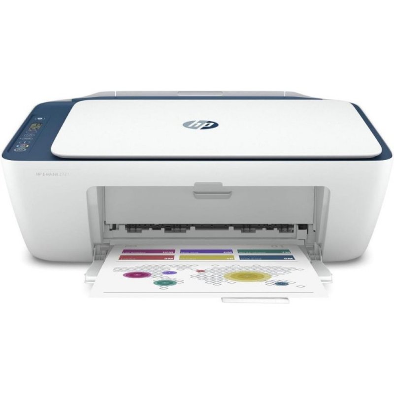 HP DeskJet 2721 7FR54B Wi-Fi + Tarayıcı + Fotokopi Renkli Çok Fonksiyonlu Mürekkep Püskürtmeli Yazıcı Teşhir