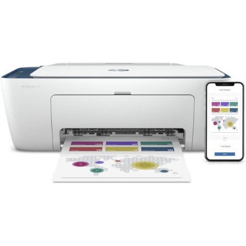 HP DeskJet 2721 7FR54B Wi-Fi + Tarayıcı + Fotokopi Renkli Çok Fonksiyonlu Mürekkep Püskürtmeli Yazıcı Teşhir