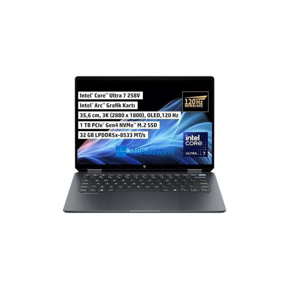 HP OmniBook Ultra Flip 14-FH0001NT B46ZFEA Ultra 7 258V 32 GB 1 TB SSD Arc Graphics 14" İkisi Bir Arada Notebook - TESHİR