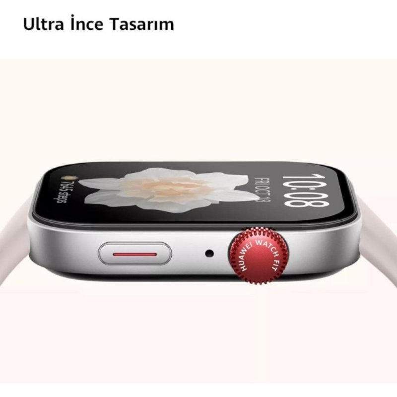 Huawei Watch Fit 3 Beyaz Kauçuk Kayış Akıllı Saat Outlet