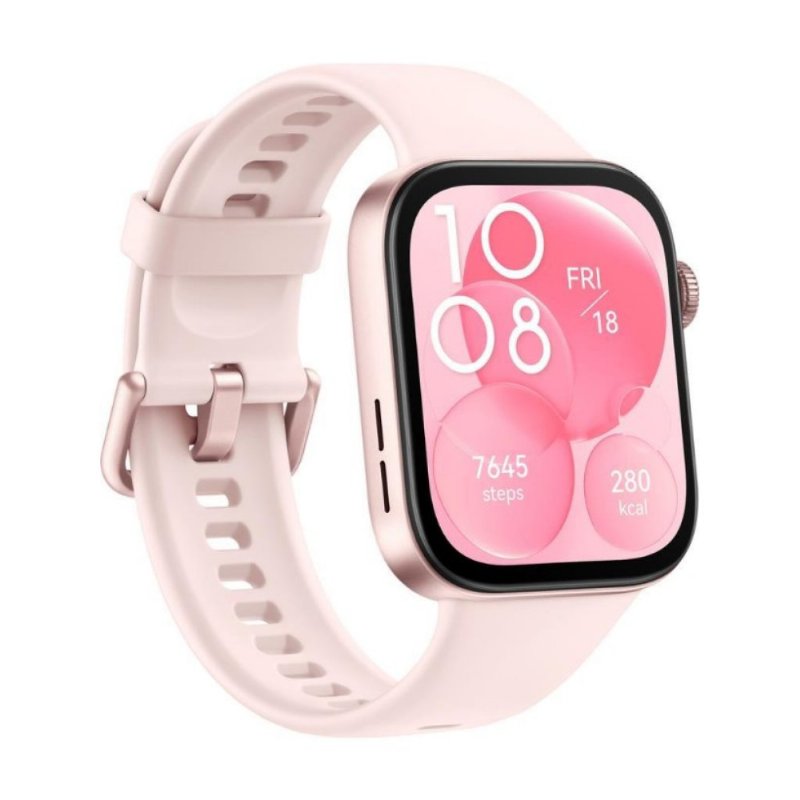 Huawei Watch Fit 3 Pembe Kauçuk Kayış Akıllı Saat Teşhir