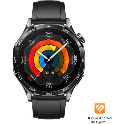 Huawei Watch GT 5 46mm Siyah Akıllı Saat (Huawei Türkiye Garantili) Huawei Watch GT 5 46mm Siyah Akıllı Saat (Huawei Türkiye Garantili)