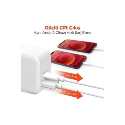 HyperGear 30w Usb-c Duvar Şarj Cihazı- Beyaz Teşhir