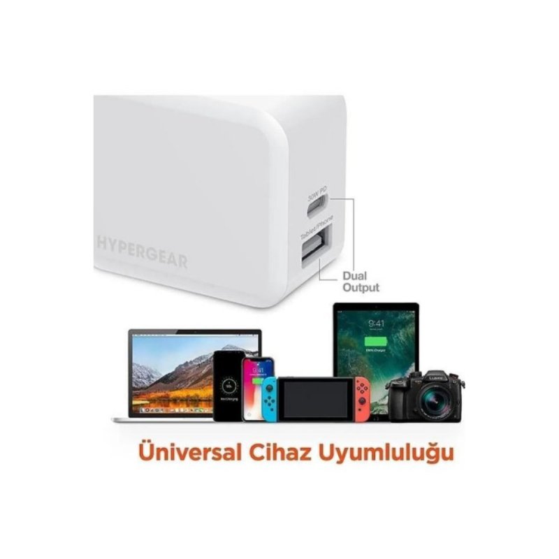 HyperGear 30w Usb-c Duvar Şarj Cihazı- Beyaz Teşhir