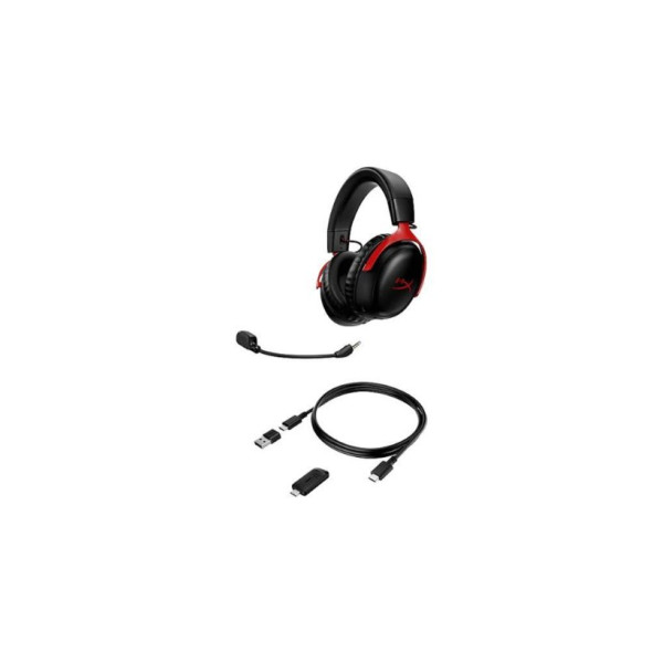 HyperX Cloud III 7.1 77Z46AA Siyah-Kırmızı Kablosuz Mikrofonlu Kulak Üstü Oyuncu Kulaklığı - TEŞHİR