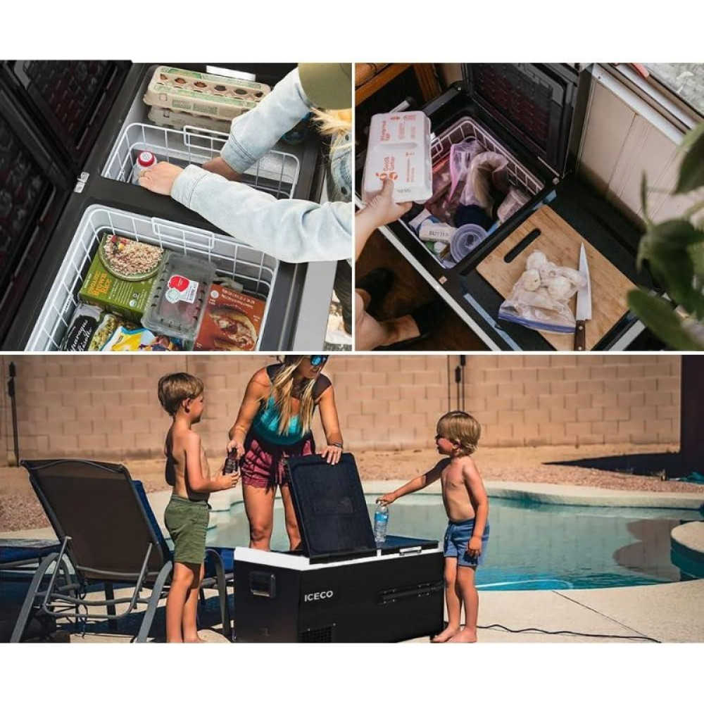 Iceco K75D 12-24 V 75 lt Aküsüz Kompresörlü Araç Buzdolabı