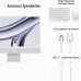 iMac Gümüş MQR93TU/A Apple M3 8 GB 256 GB SSD 24" 4.5K All in One PC