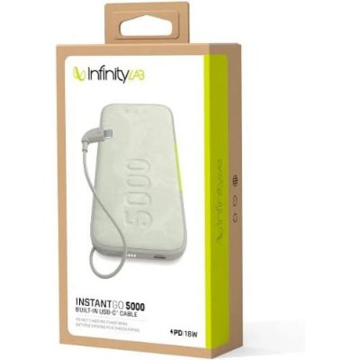InfinityLab InstantGo 5000 mAh Type-C Kablolu Hızlı Şarj Powerbank Kutusuz