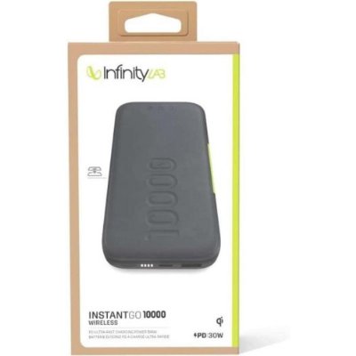 InfinityLab InstantGo Siyah 10000 mAh Type-C Kablolu Hızlı Şarj Powerbank Outlet
