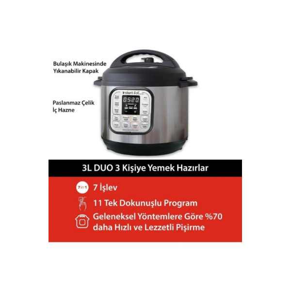 Instant Pot Duo Mini 7in1 3 lt Çok Amaçlı Pişirici Outlet