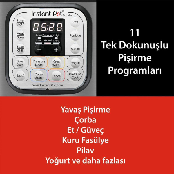 Instant Pot Duo 7in1 8 lt Çok Amaçlı Pişirici