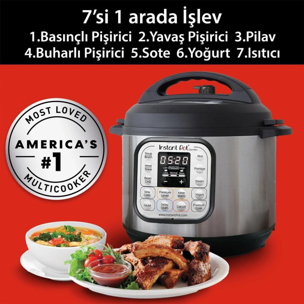 Instant Pot Duo 7in1 8 lt Çok Amaçlı Pişirici