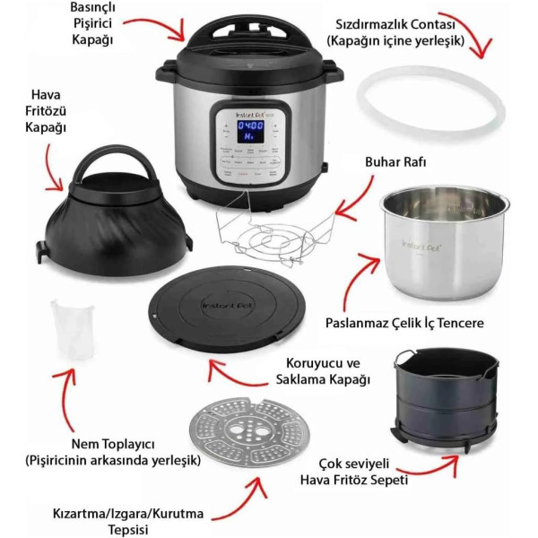Instant Pot Duo Crisp 11in1 7.6 lt Çok Amaçlı Pişirici Teşhir