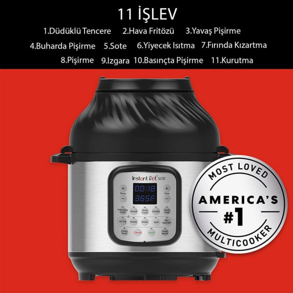 Instant Pot Duo Crisp 11in1 7.6 lt Çok Amaçlı Pişirici Teşhir