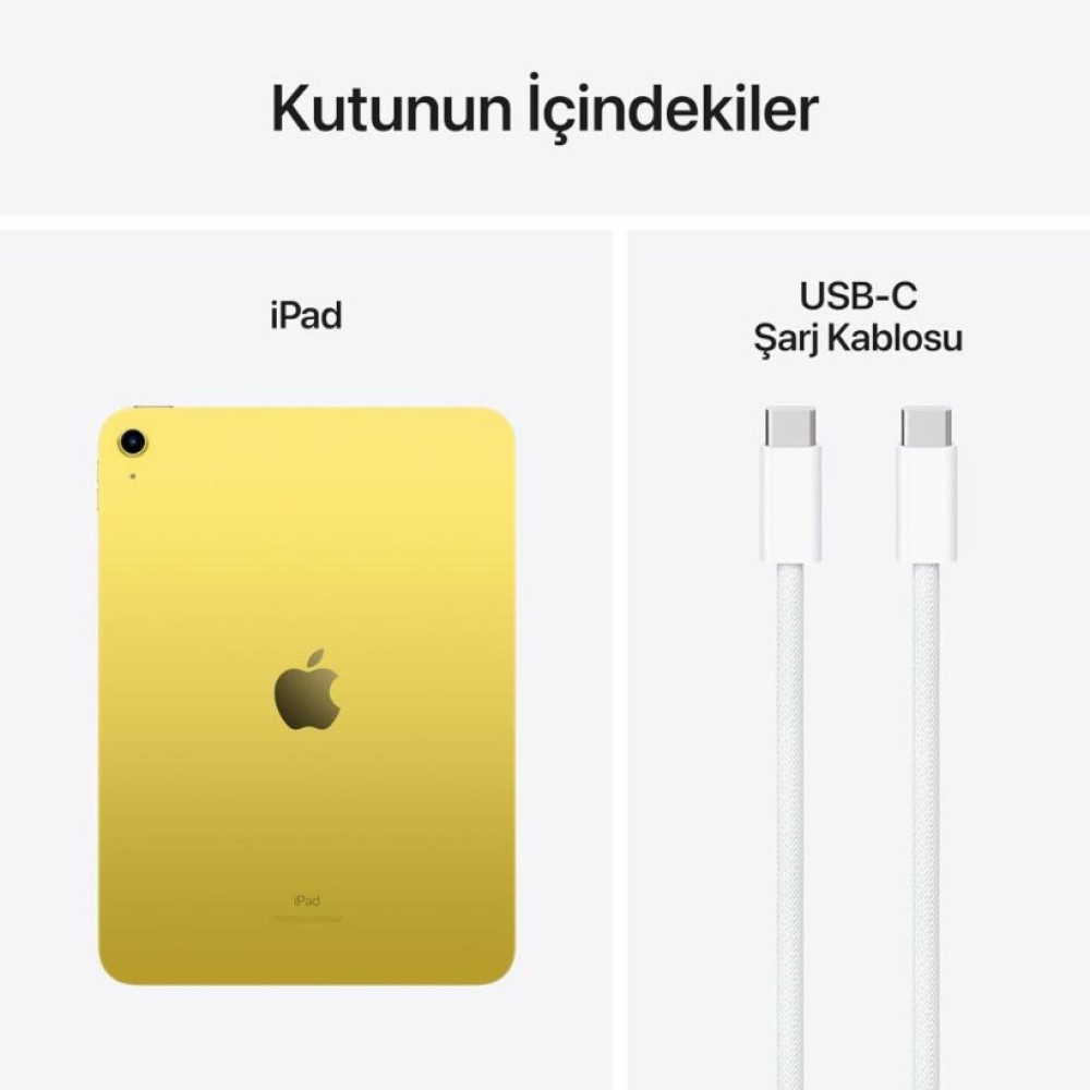 iPad 10. Nesil Wi-Fi 64 GB 10.9" MPQ23TU/A Sarı Tablet Outlet (Açıklamayı Okuyunuz)
