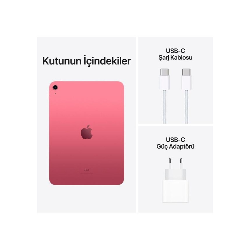 iPad 10. Nesil Wi-Fi 64 GB 10.9" MPQ33TU/A Pembe Tablet Outlet (Açıklamayı Okuyunuz)